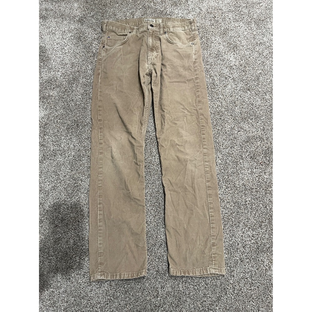 Patagonia Iron Clad Mens 33x32 Straight Corduroy Pants Tan Khaki Organic Cotton